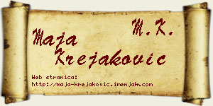 Maja Krejaković vizit kartica